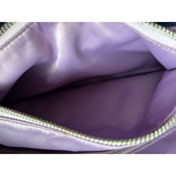 Coach Blue Patent Leather Tote Bag With Silver Turnlock & Keychain Charm - Picture 13 of 16